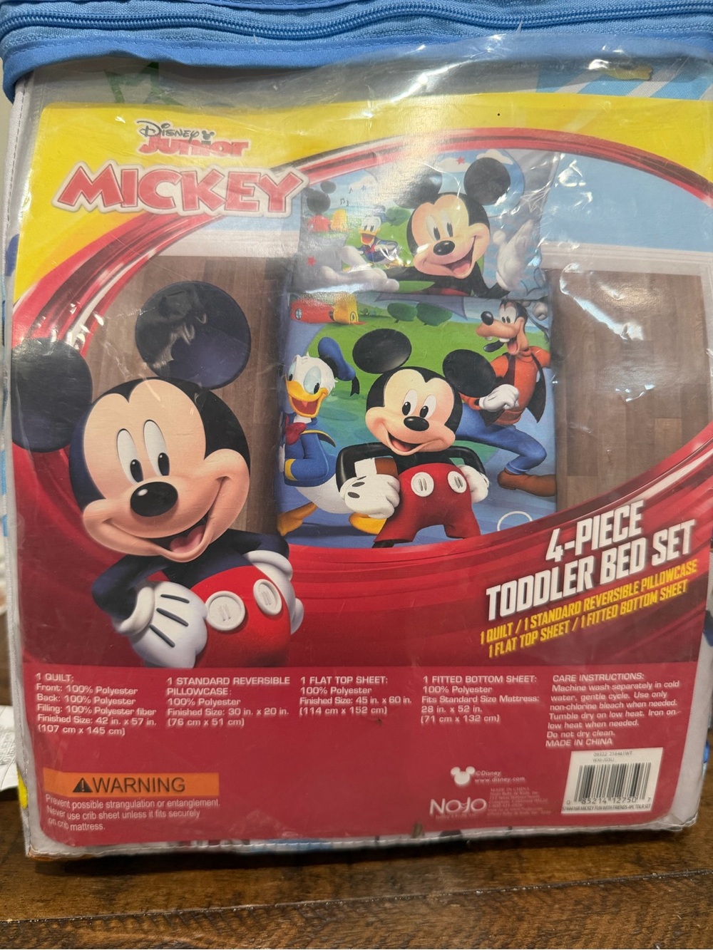 Disney Mickey Toddler Bed Set - Red, Blue & Yellow 4-Piece